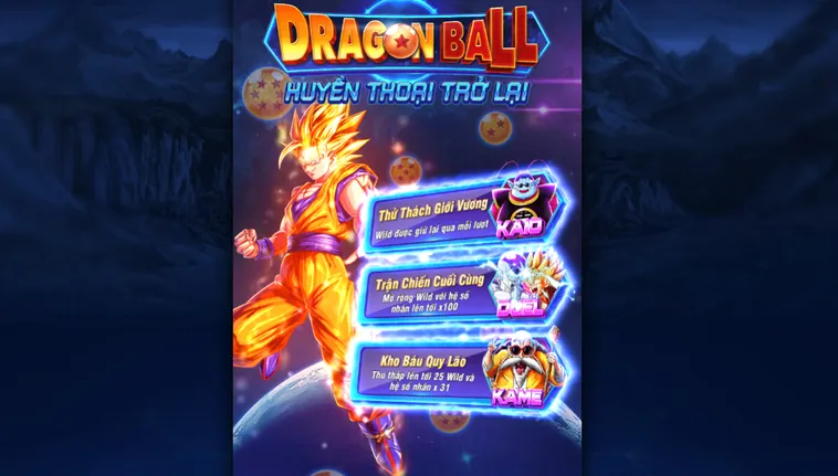 Chinh Phục Huyền Thoại Với Nổ Hũ Dragon Ball Tại RikBet Giải Thưởng Cực Khủng