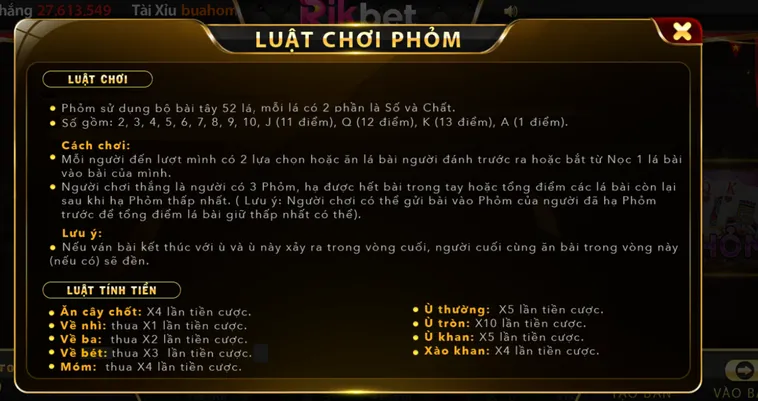 Phỏm Tại RikBet Sân Chơi Bài Lá Đẳng Cấp Cho Cao Thủ