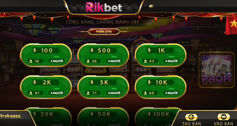Phỏm Tại RikBet Sân Chơi Bài Lá Đẳng Cấp Cho Cao Thủ