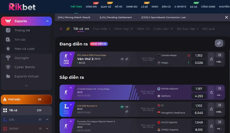 Thể Thao Ảo Tại RikBet Sân Chơi Giải Trí Đỉnh Cao Cho Mọi Game Thủ